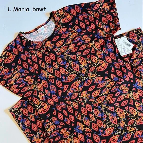 knee length dresses for ladies Lularoe Women's M Floral Geometric Maxi Dress main image 0